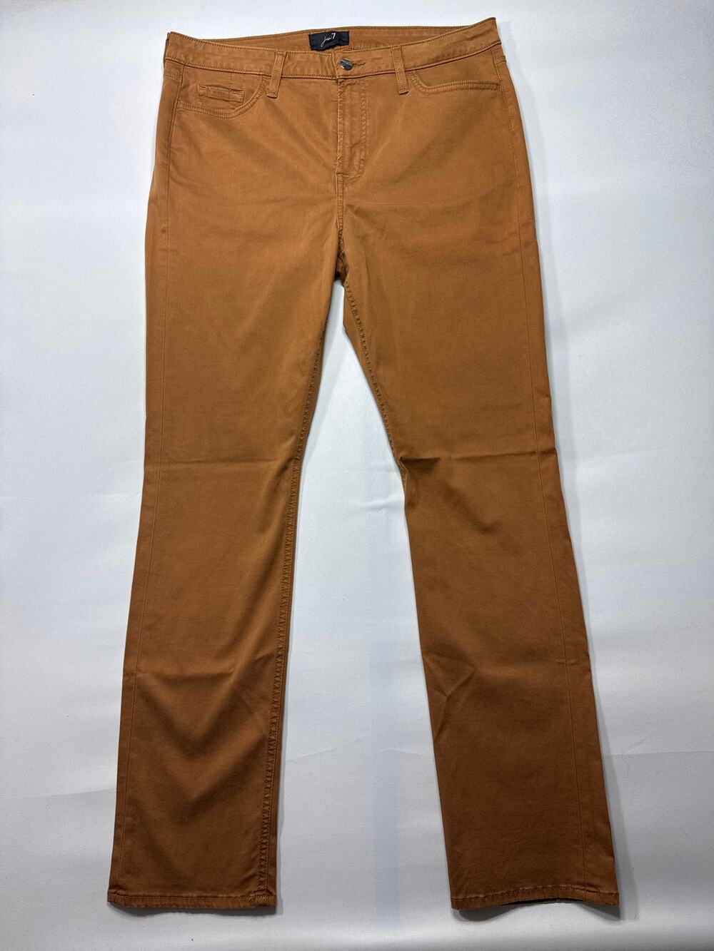 Jen 7 by 7 For All Mankind Women's Slim Straight Leg Brown Pants - 14 (34x31.5)